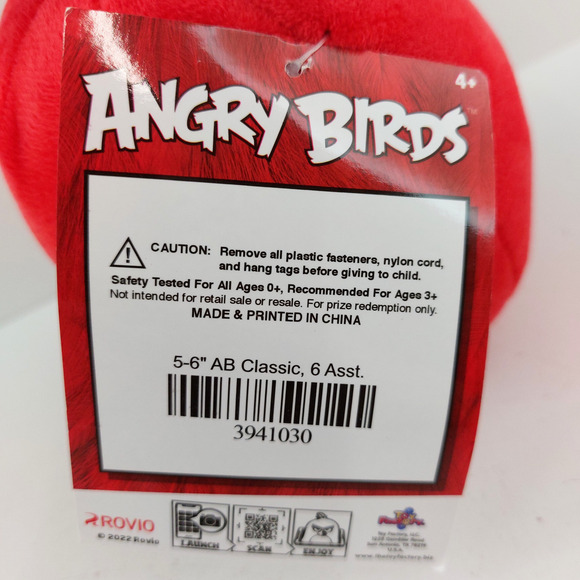 Red Head Angry Bird Plush Toy 6 inch Rovio Classic Character Collectible NWT - Picture 7 of 10